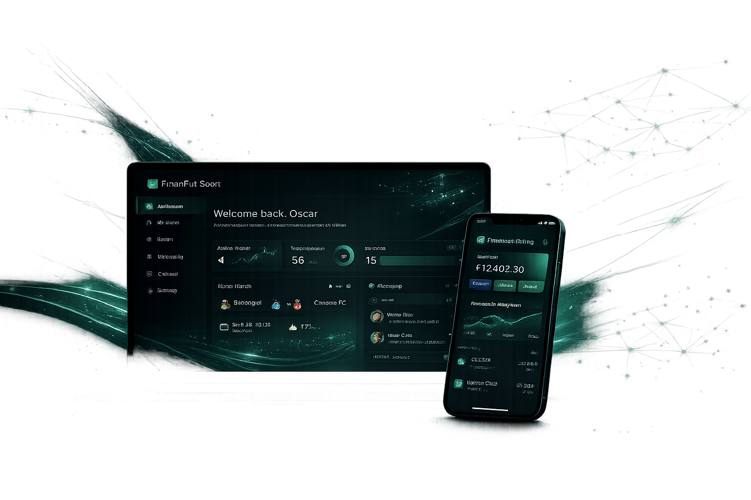 Mockup de dashboards FinanFut